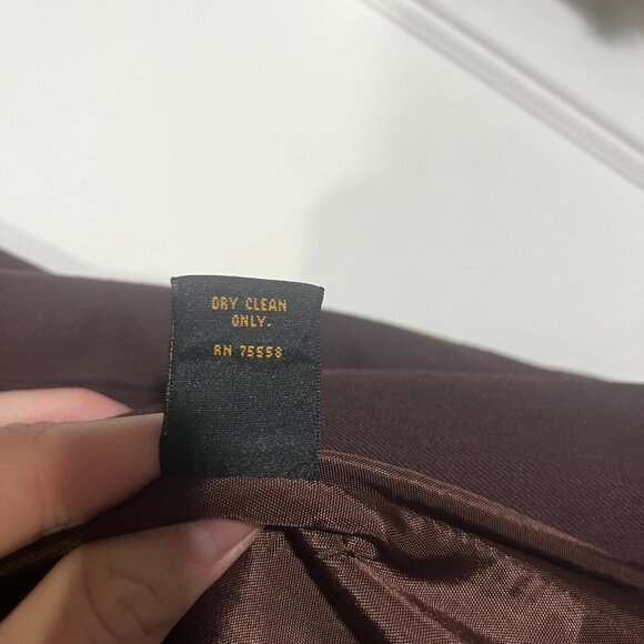 Express Vintage Wool Blazer Brown 2-Button Size 2 / Medium Office Work Preppy - Picture 8 of 8